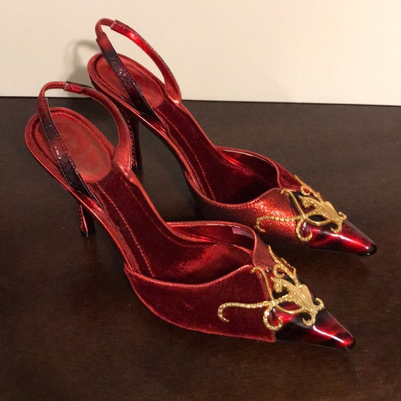 Baby Phat Multi-textured Slingbacks Fits 8-9 - Picture 2 of 8